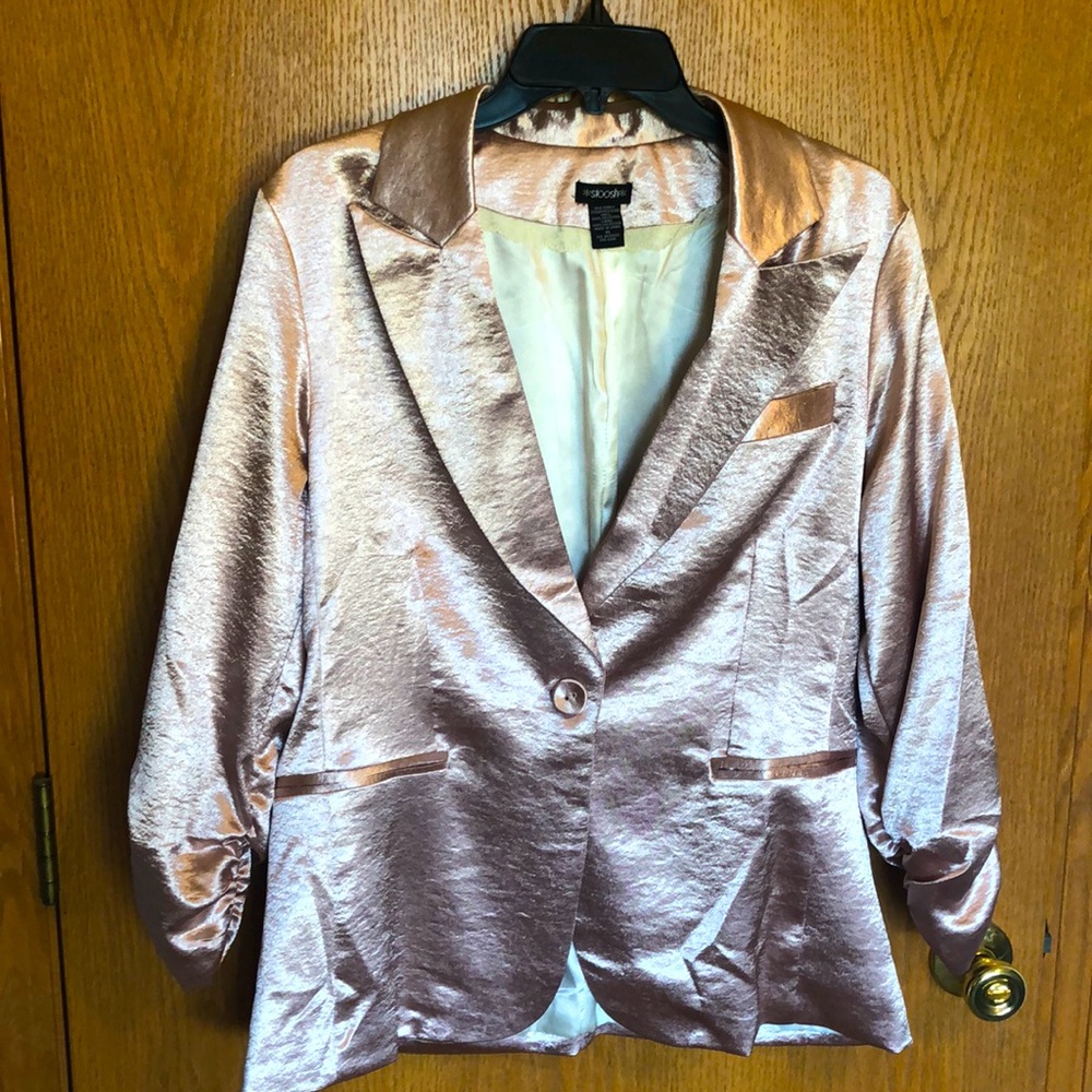 Rose Gold Metallic Blazer